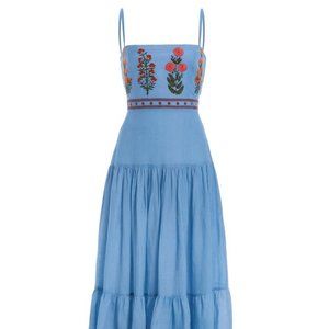 Agua by Agua Bendita Lima Dahlia Linen Maxi Dress